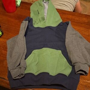 Fruit of the Loom Kids Green and Gray Hoodie